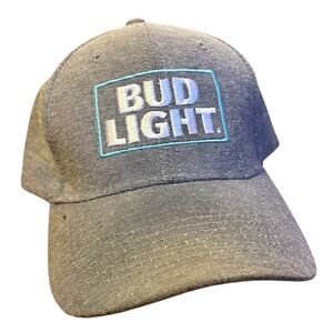 Bud Light Embroidered Blue Hat Adjustable Dad Cap Beer Logo Merch